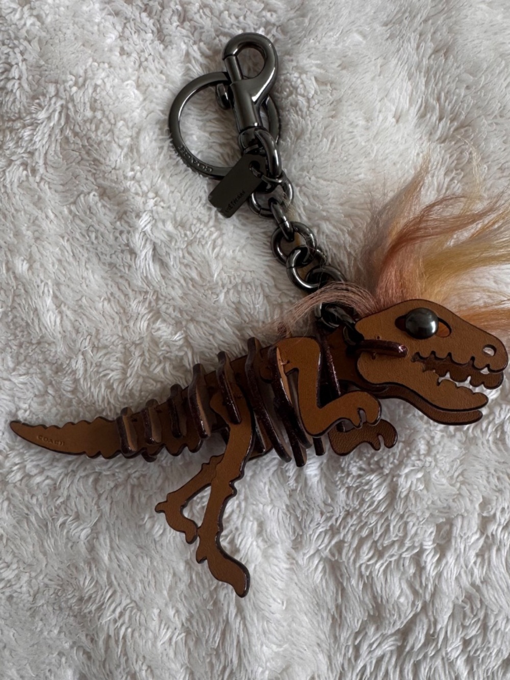 Coach Small Mohawk Rexy Bag Charm Brown - Picture 2 of 3